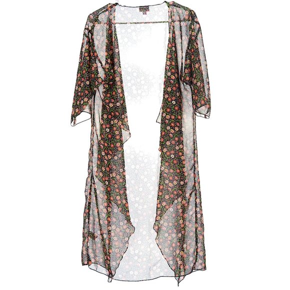 Lularoe Floral Sheer Kimono Small - Picture 7 of 9